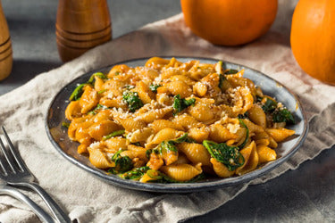 Roasted Squash, Spinach & Ricotta Pesto Pasta Recipe